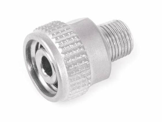 Innovate Scuba Concepts knurled thumb-wheel hose connector with threaded male fitting for easy hand tightening