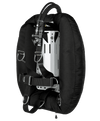 XDEEP HYDROS 40/50 DIR – front view of double tank BCD with stainless steel backplate and DIR harness
