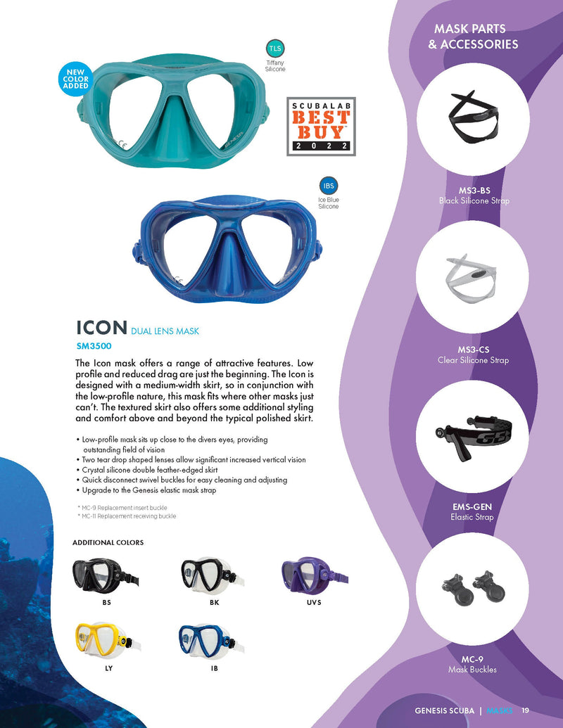 Icon Dual Lens Mask-Scuba Schools of America