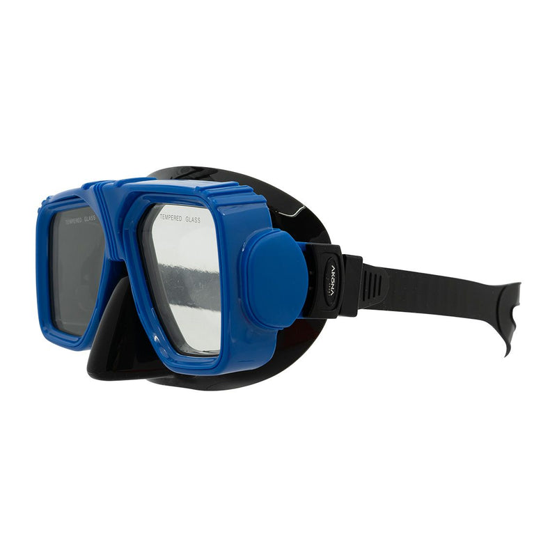 Adult Mask & Snorkel Set Blue/Black Silicone