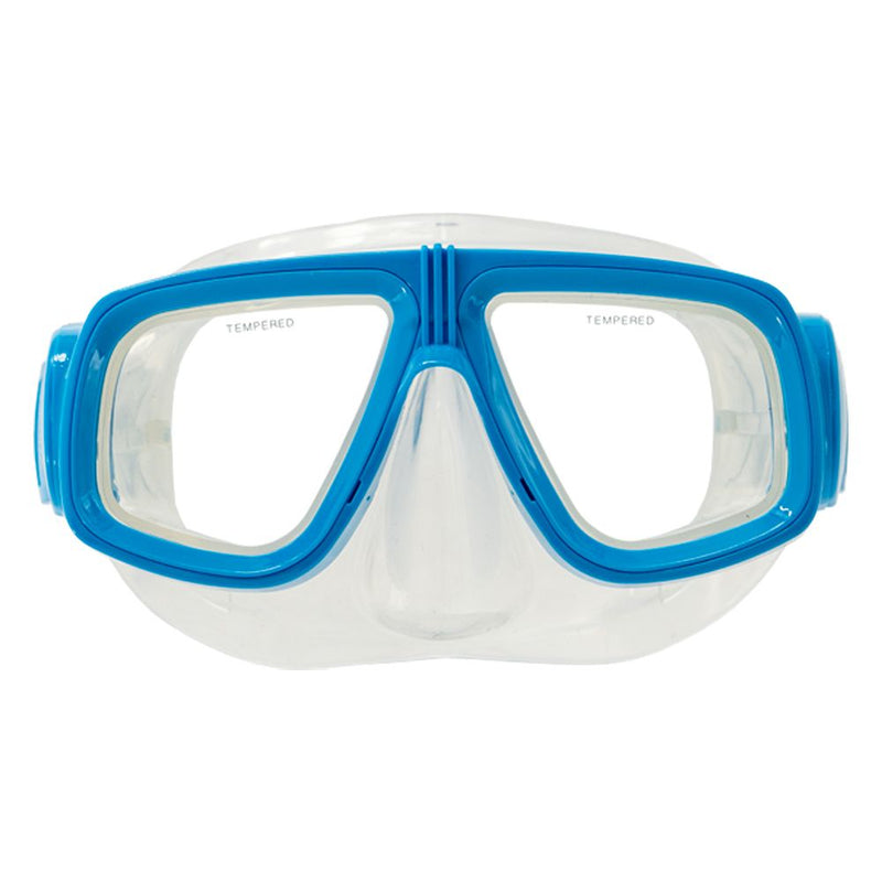 JR Mask & Snorkel Set Neon Blue