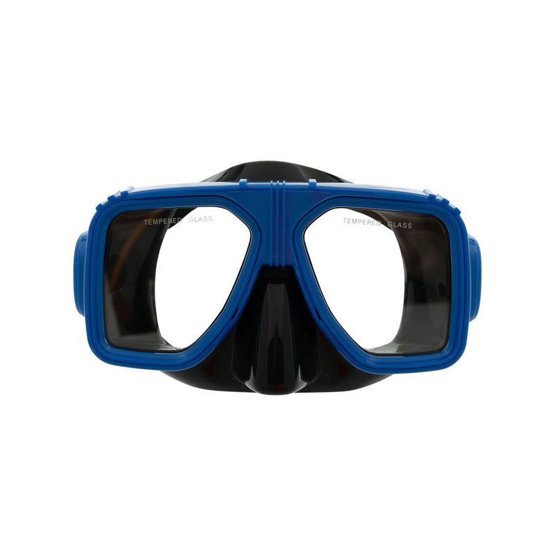 Adult Mask & Snorkel Set Blue/Black Silicone