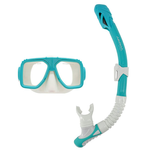 Adult Mask & Snorkel Set Yellow/Clear Silicone
