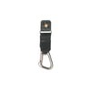 Innovate Scuba Concepts black retractable gear keeper with carabiner clip attached, showing compact design for diving equipment