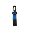 Innovate Scuba Concepts blue retractor lanyard with carabiner clip and black webbing strap