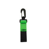 Innovate Scuba Concepts green retractor lanyard with carabiner clip and black webbing strap