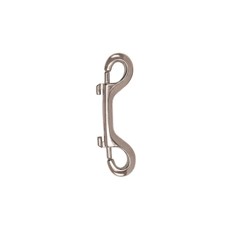 Stainless steel double-ended snap hook with swivel connection for scuba diving gear attachment