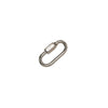 Oval stainless steel quick link connector with screw gate closure for diving equipment