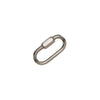Stainless steel oval quick link with threaded gate for secure underwater gear connections