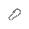 Marine grade stainless steel carabiner with screw gate locking mechanism for diving applications