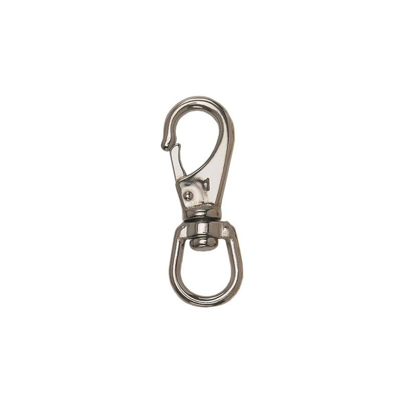Swivel snap hook with rotating connection point for tangle-free diving gear setup