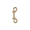Brass double-ended snap hook with spring-loaded closures on both ends for diving applications