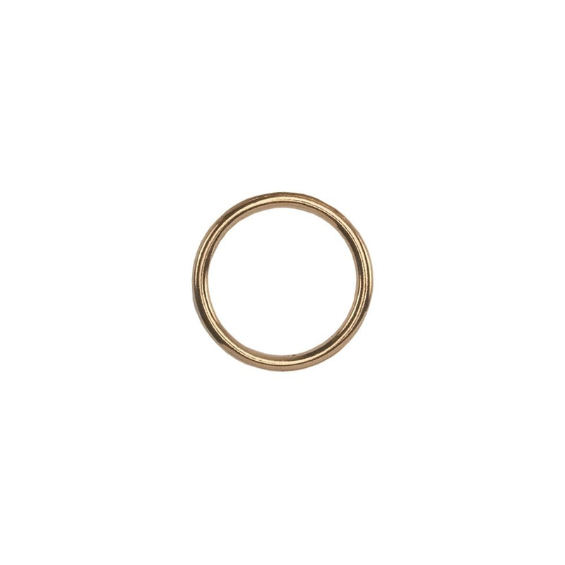Solid brass split ring for scuba gear attachment, heavy-duty and corrosion-resistant