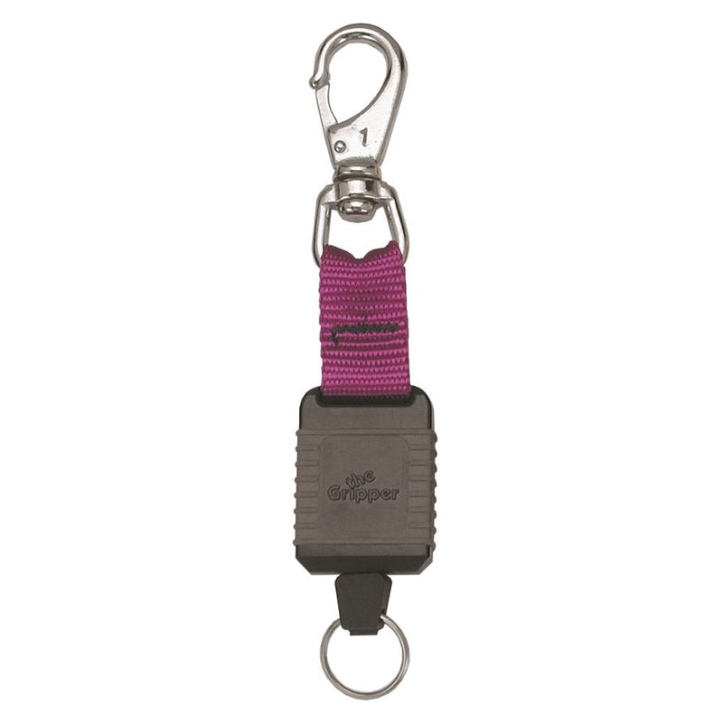 Purple strap version of “The Gripper” with swivel clip and key ring