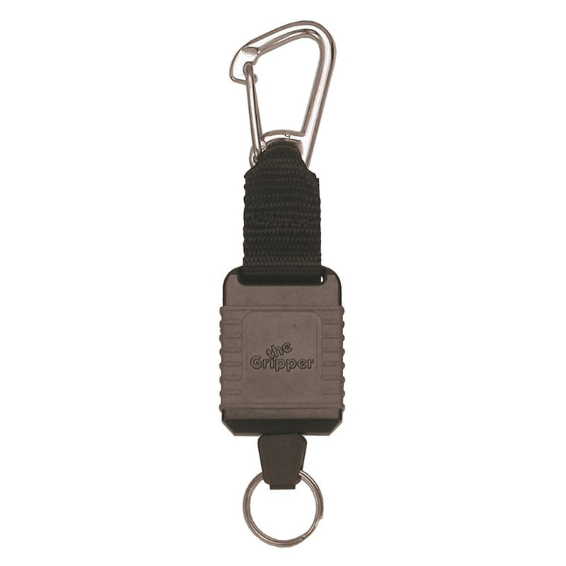 The Gripper Clip – Black Webbing with Carabiner Clip and Key Ring