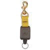 The Gripper Clip – Yellow Webbing with Brass Bolt Snap and Key Ring