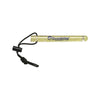 Yellow Scooblite underwater dive light with black components and lanyard side view - Innovate Scuba Concepts compact diving flashlight