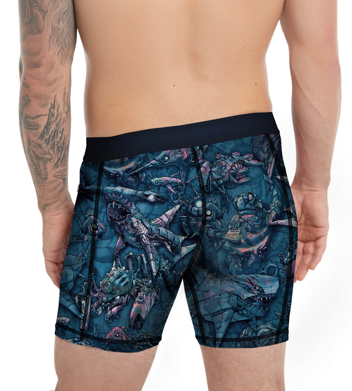 MENS Eco-friendly Clockwork Ocean Scuba Jammer Swim Shorts