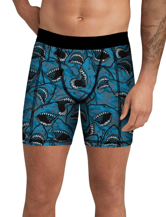 MENS Eco-friendly Shark Camo NO BUNCH Scuba Jammer Swim Shorts