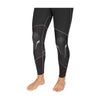 Black compression leggings with gray accents on a white background
