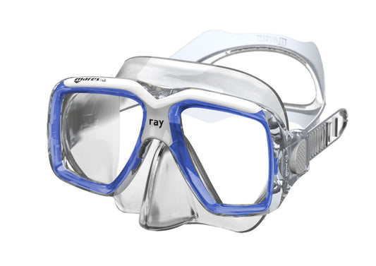 Mask RAY Dive and Snorkel Mask, Soft Leak-Free Silicone Skirt and Quick-Adjust Buckles