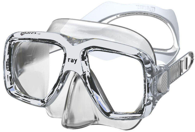 Mask RAY Dive and Snorkel Mask, Soft Leak-Free Silicone Skirt and Quick-Adjust Buckles