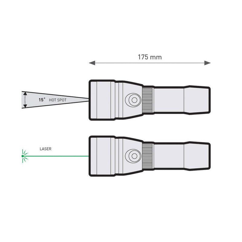 Torch EOS 25LR Laser – 2500 Lumen Dive Light with Red Laser Product Photo