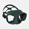 Green diving mask with 'OARED' branding on a white background