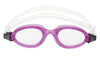 Innovate Scuba Concepts swimming goggles with purple frame and clear silicone strap