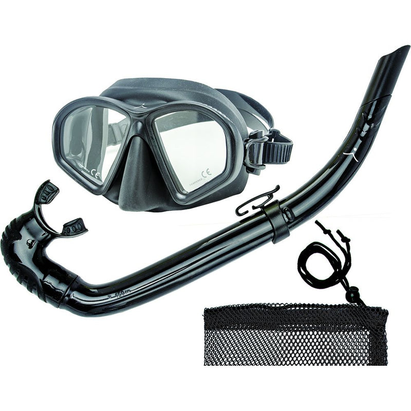 Innovative Scuba Concepts MSF3111 snorkel set - diving mask with snorkel tube and mesh gear bag included