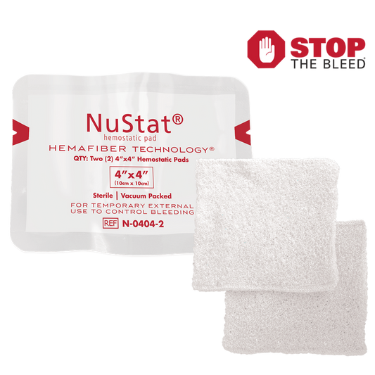 Nustat Hemostatic Dressing 4"x4"-Scuba Schools of America