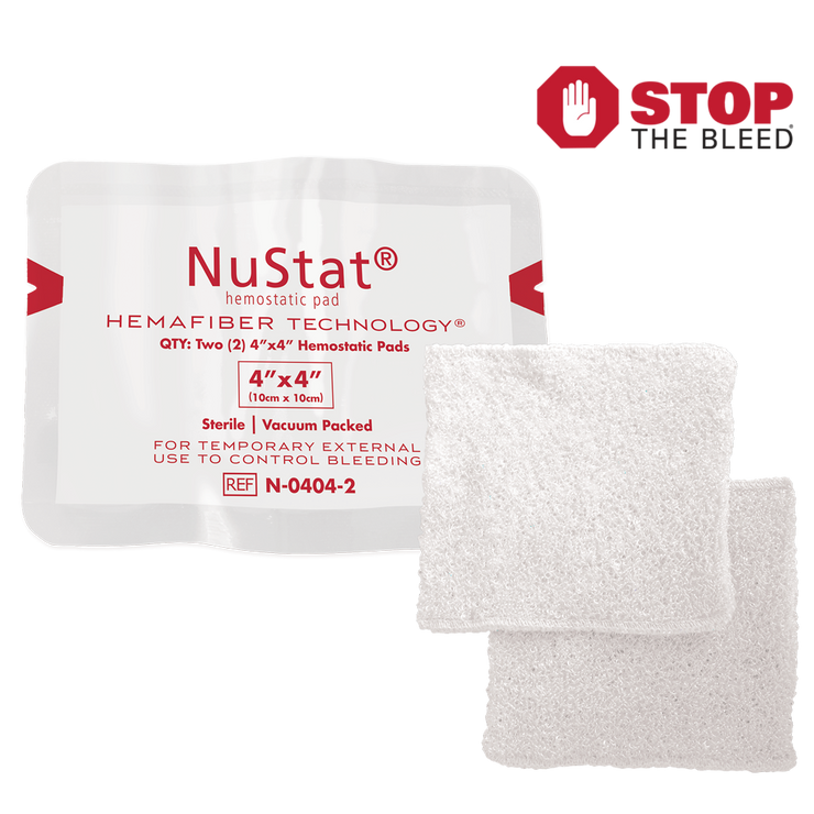 Nustat Hemostatic Dressing 4"x4"-Scuba Schools of America