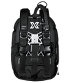 XDEEP NX GHOST Deluxe – front view showing quick-release harness with 3D mesh pads and inflator hose