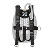 XDEEP NX Series HX Deluxe harness with stainless steel backplate for ZEN/PROJECT, size large, rear view.