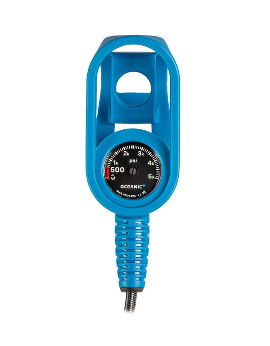Oceanic+ Console (PSI, Petrol Blue) – Reliable Dive Pressure Gauge Product Photo