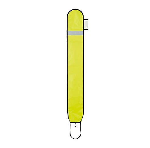 Opened simple DSMB, 140 cm long, with 3M Scotchlite Solas reflective tape-Scuba Schools of America