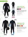 Phantom 3mm Quantum Stretch Back Zip Full-Scuba Schools of America