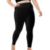 Plus Size Eco-Friendly Night Dive Black Leggings