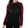 Plus Size Eco-friendly Full Zip Up Lionfish Invasion Rash Guard
