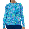 Plus Size Eco-Friendly Turtle Tie Dye Rash Guard