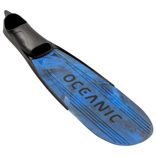 Oceanic Predator Free-Dive Fins (Camo) – Long-Blade Freediving Fins Product Photo