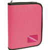 Pink scuba diving logbook cover with zipper closure and dive flag logo - Innovate Scuba Concepts