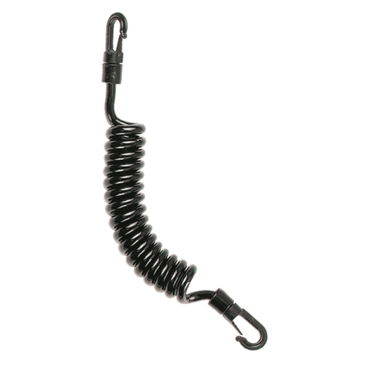 Black Heavy-Duty Snappy Coil with Dual Clip Hooks