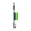 Assorted Snappy Coils in Black, Blue, Yellow, and Green with Clip Hooks