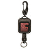 Square scuba retractor with black housing and black clip, labeled "Innovative Scuba Concepts."