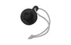 Innovative Scuba Concepts black plastic dust cap with white lanyard cord for scuba diving equipment protection