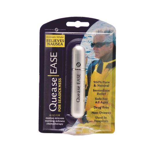 QueaseEASE Aromatic Inhaler for seasickness relief - natural nausea remedy for divers and boaters