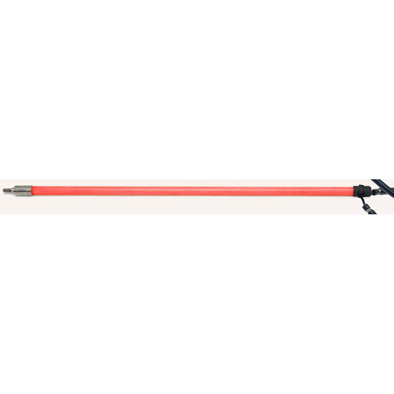 Orange spear shaft with black loading notch and attachment point for spearfishing - Innovative Scuba Concepts