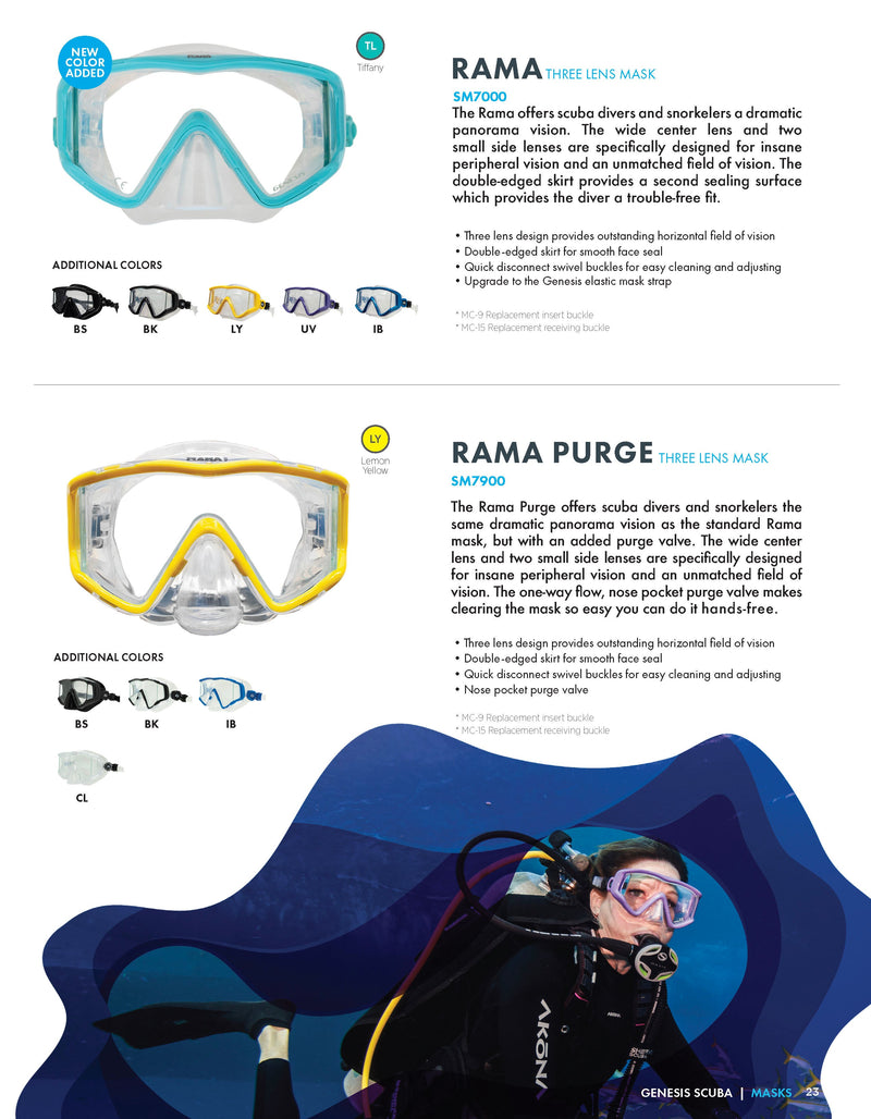 Rama Three Lens Mask-Scuba Schools of America