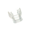 Clear silicone scuba diving regulator mouthpiece with bite tabs and comfortable lip seal design